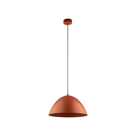 Lampadario per cucina moderna marrone cupola 34cm